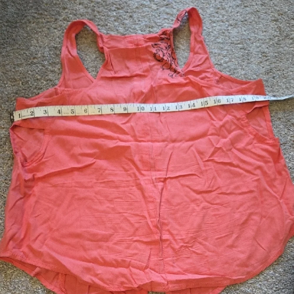 Harley-Davidson Coral Button-Front Tank with Logo Print - Picture 9 of 10